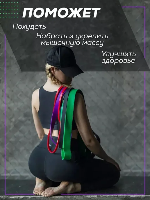 Резинка для фитнеса и подтягивания, вариант, фото 4
