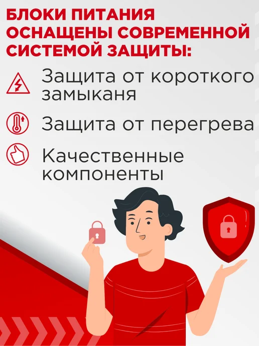 Нет бренда Блок питания для монитора 12V 2A 24W 5.5x2.5 мм черный, 5.5x2.5 мм, 24 Вт, фото 3