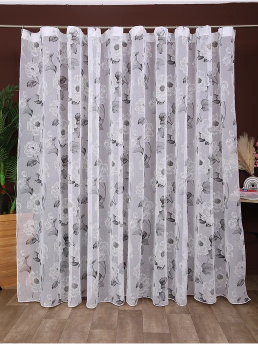 SOFII Тюль под лен в гостиную 200х250 готовая с рисунком, 200x250, фото 3