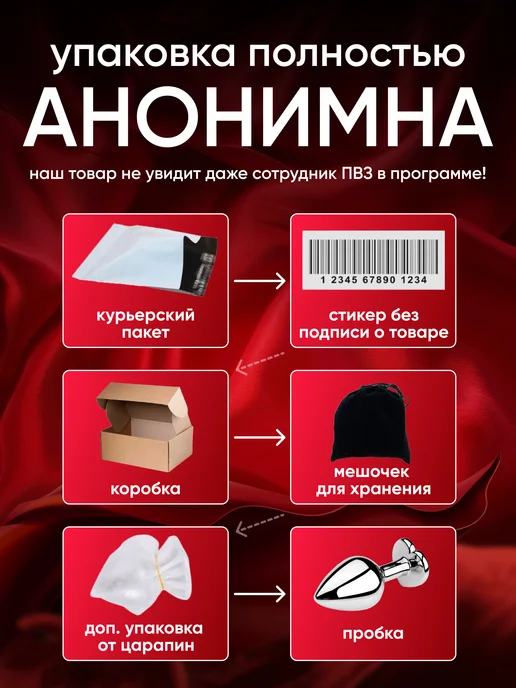 Анонимно Анальные пробки, набор для секса 3 шт S,M,L, 3 шт, фото 2