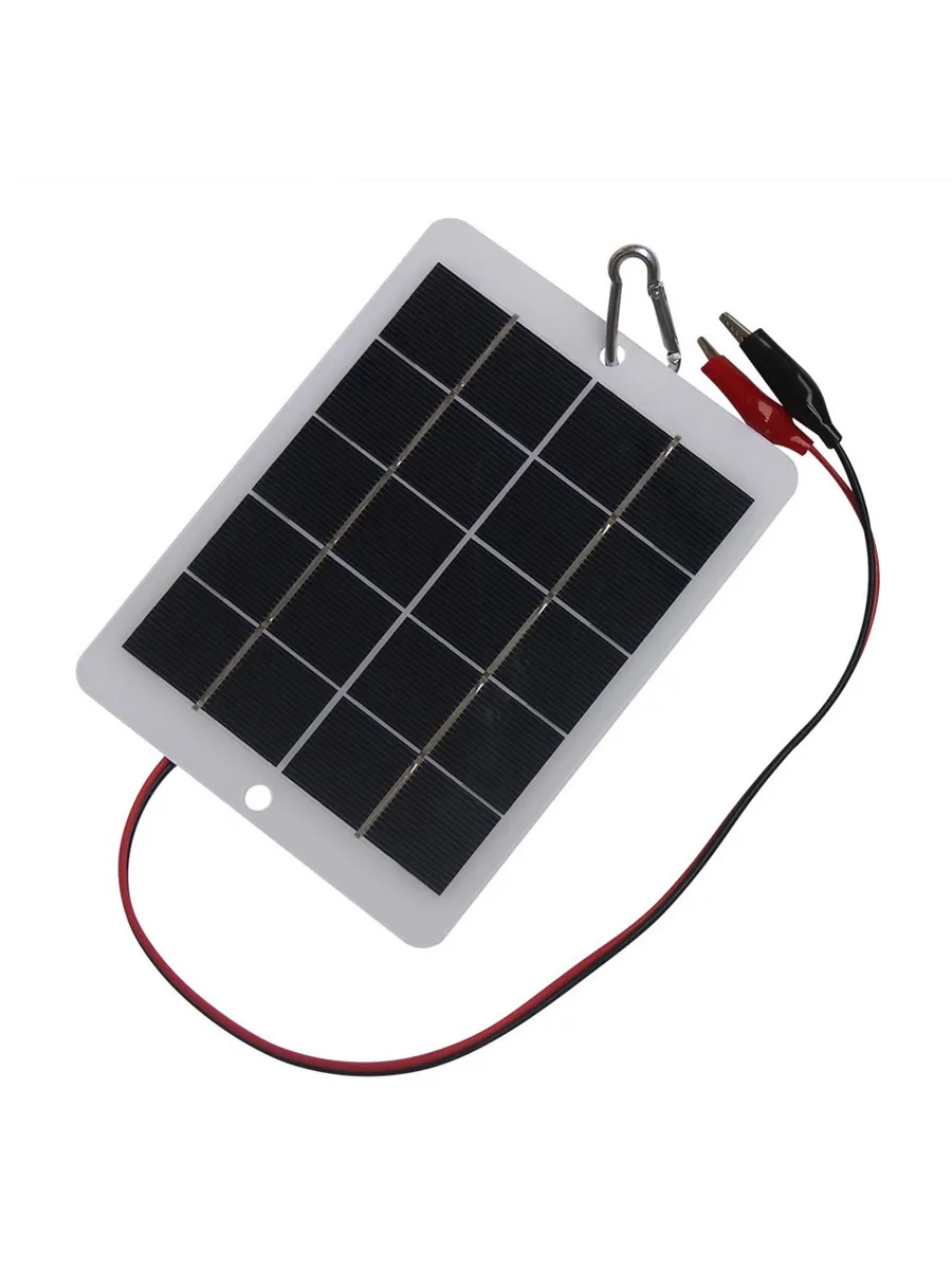 Наружная Портативная Солнечная Панель 10W 5V с зажимом для 3