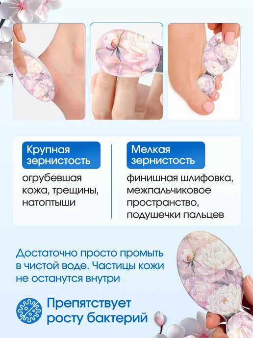 ZORUUS Профессиональная пемза для ног и пяток с ручкой нано терка, белый, фото 3