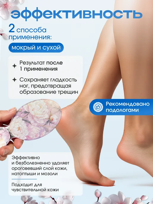 ZORUUS Профессиональная пемза для ног и пяток с ручкой нано терка, белый, фото 4