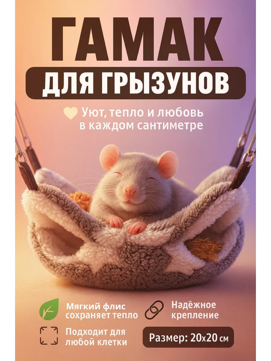 Гамак для крыс, хомяков и грызунов