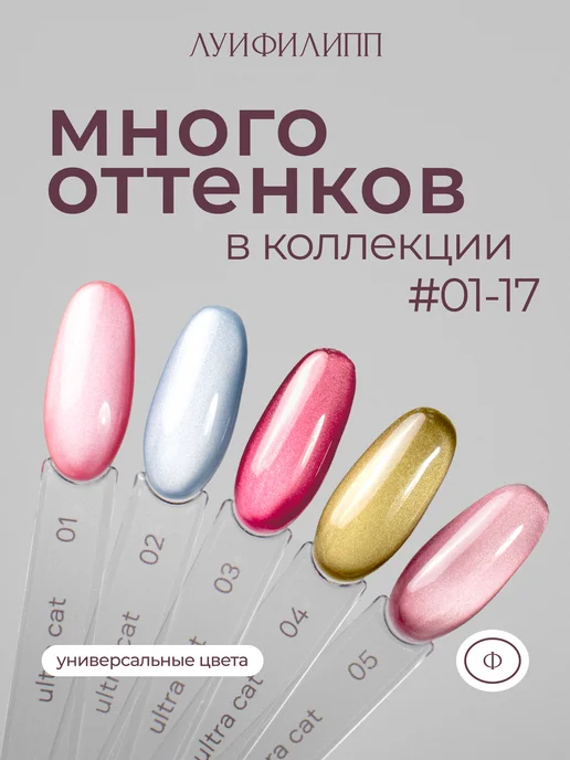 Луи Филипп Гель-лак кошачий глаз для маникюра Ultra cat, зеленый, фото 6