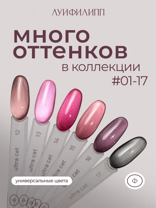 Луи Филипп Гель-лак кошачий глаз для маникюра Ultra cat, зеленый, фото 8
