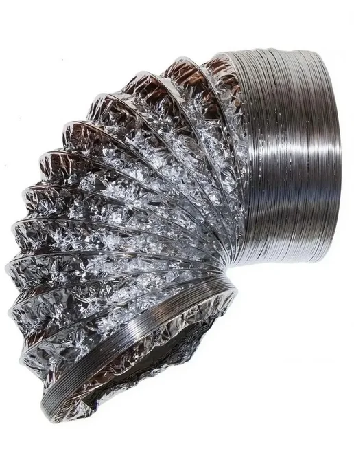 VENTLUK Воздуховод гибкий 120 мм ( 125 мм ) 5 м с хомутами, 10 м, фото 5