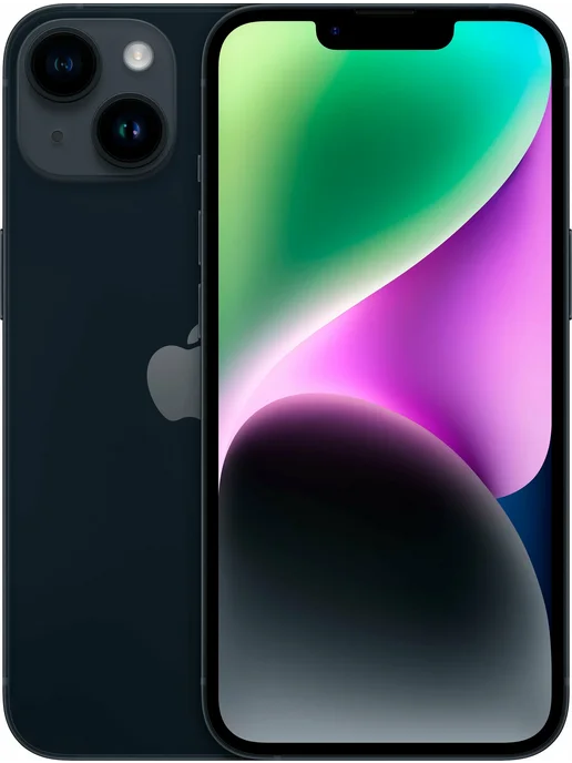 Смартфон Apple iPhone 14 128 ГБ (восстановленный), черный, фото 2