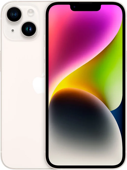 Смартфон Apple iPhone 14 128 ГБ (восстановленный), белый, фото 2