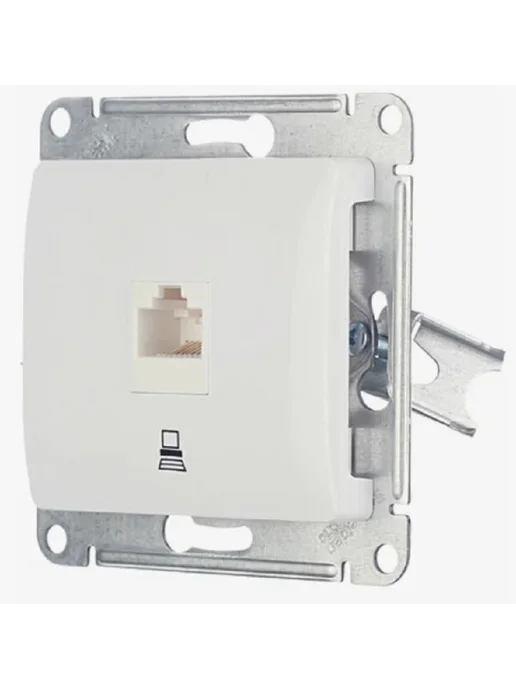 Systeme Electric Розетка интернет RJ45 белая Glossa, белый, фото 3