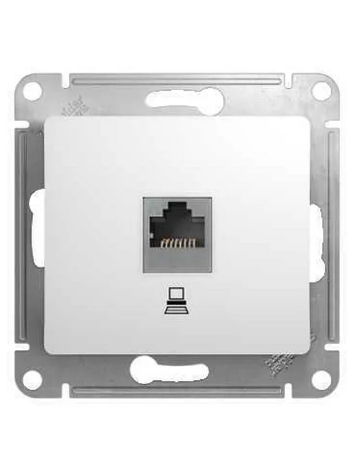 Systeme Electric Розетка интернет RJ45 белая Glossa, белый, фото 4